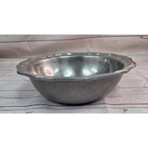 Vintage Wilton Armetale Queen Anne Large Round Bowl, Centerpiece 10”